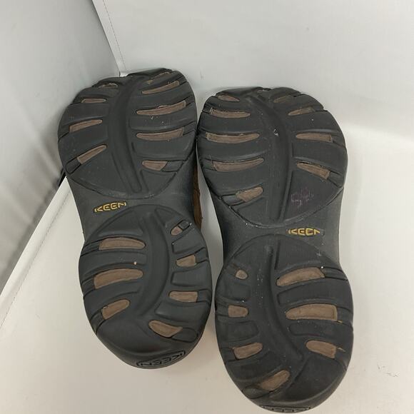 Keen Calistoga Brown Mary Jane Shoes Womens 8.5 Floral Cutout Buckle Strap - Picture 12 of 13